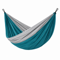 Hängematte 270 x 150 cm Textil Türkis Grau für Garten und Camping
